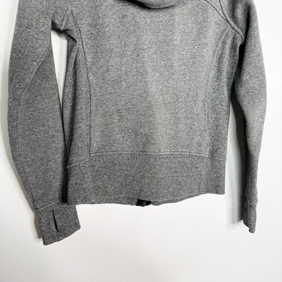 Lululemon Womens 6 Heathered Speckled Black Gray Scuba Hoodie III French Terry - Picture 7 of 9
